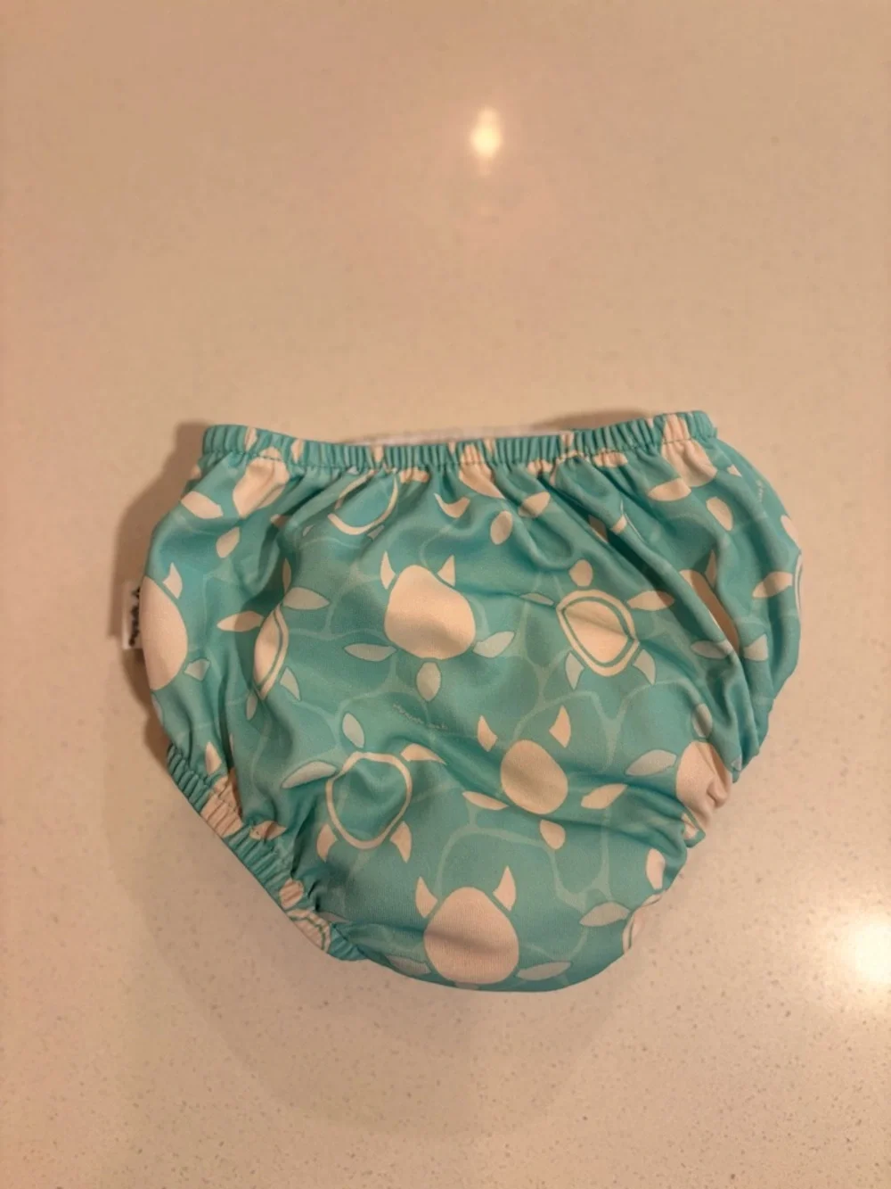 Reusable Kids Swim Diaper - Aqua Turtle Print